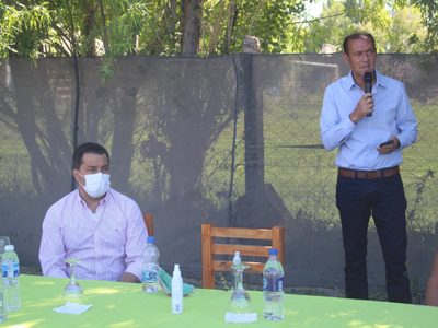 En Zapala, Omar Gutiérrez se refirió al hallazgo de fósiles del dinosaurio más grande del mundo