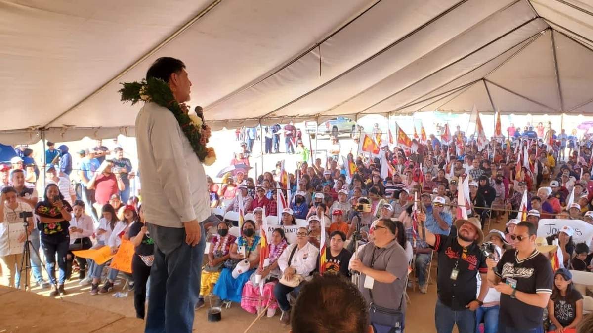 Gerardo Fernández Noroña en San Quintín