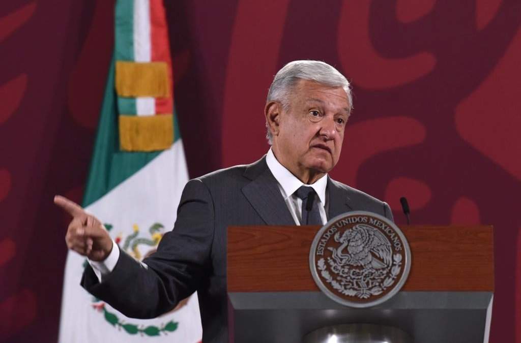 El mandatario durante la conferencia matutina