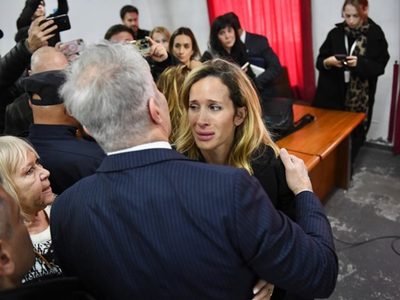 Así se enteraba Julieta Prandi de la condena a Claudio Contardi