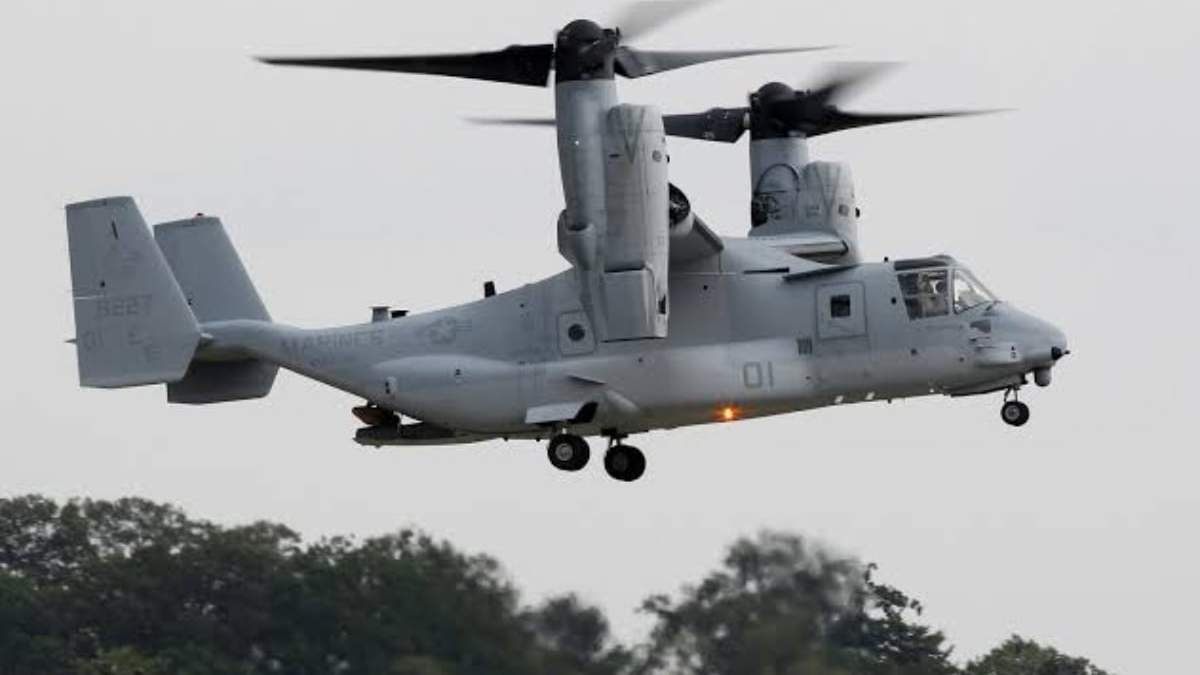 Una aeronave Osprey similar a la accidentada