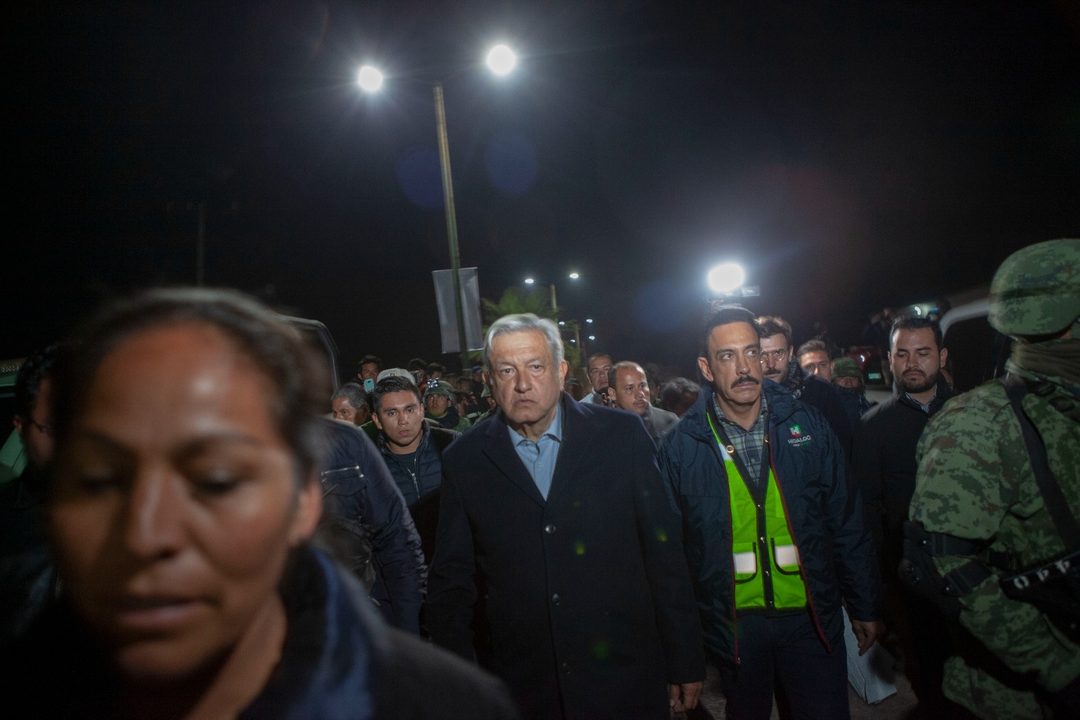 AMLO en Tlahuelipan Foto Miguel Dimayuga