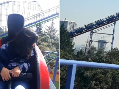 The Joker y Superman de Six Flags se detienen a medio camino y jóvenes lo transmiten en Facebook