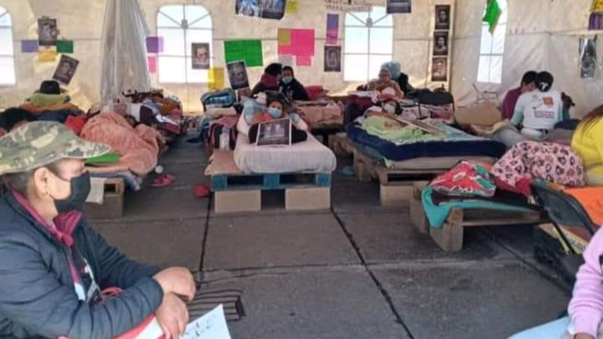 Los familiares de los reos durante su huelga de hambre