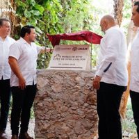 Ponen primera piedra del Nuevo Museo de Sitio de Dzibilchaltún enmarcado en proyecto del Tren Maya