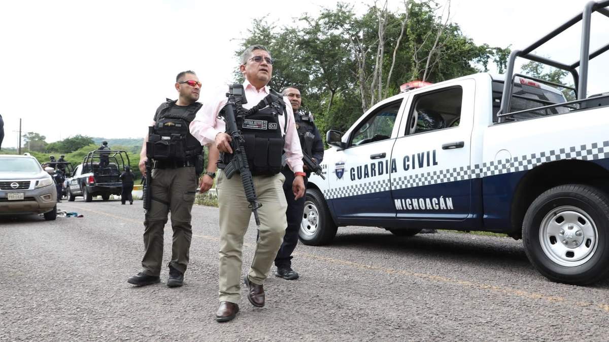 Operativos de las fuerzas de seguridad estatales y municipales y de la Guardia Nacional en Michoacán