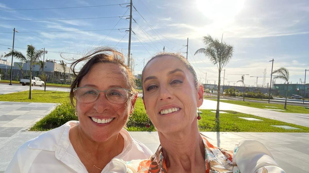 Rocío Nahle y Claudia Sheinbaum en Dos Bocas