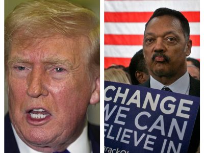 Trump presume que siempre ayudó a Jesse Jackson, pese a que los de izquierda lo llaman racista
