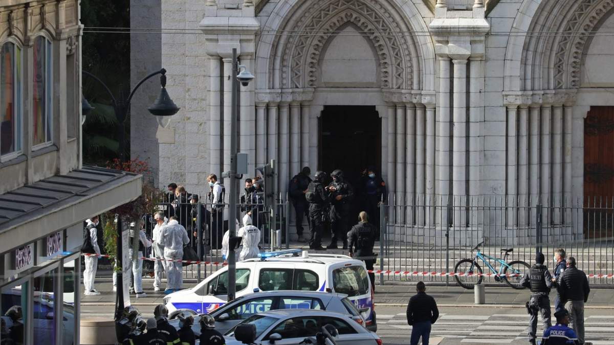 El ataque tuvo lugar en las inmediaciones de la basílica de Notre Dame de Niza. Fuente: (Twitter)