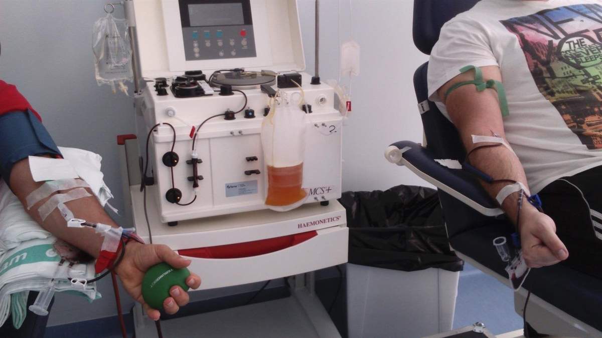 Donación de plasma. Fuente: (Twitter)