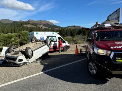 Un niño de 9 años lucha por su vida luego de un violento vuelco en la Ruta 237