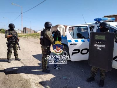 La policía secuestró estupefacientes en dos operativos en Zapala y Rincón de los Sauces