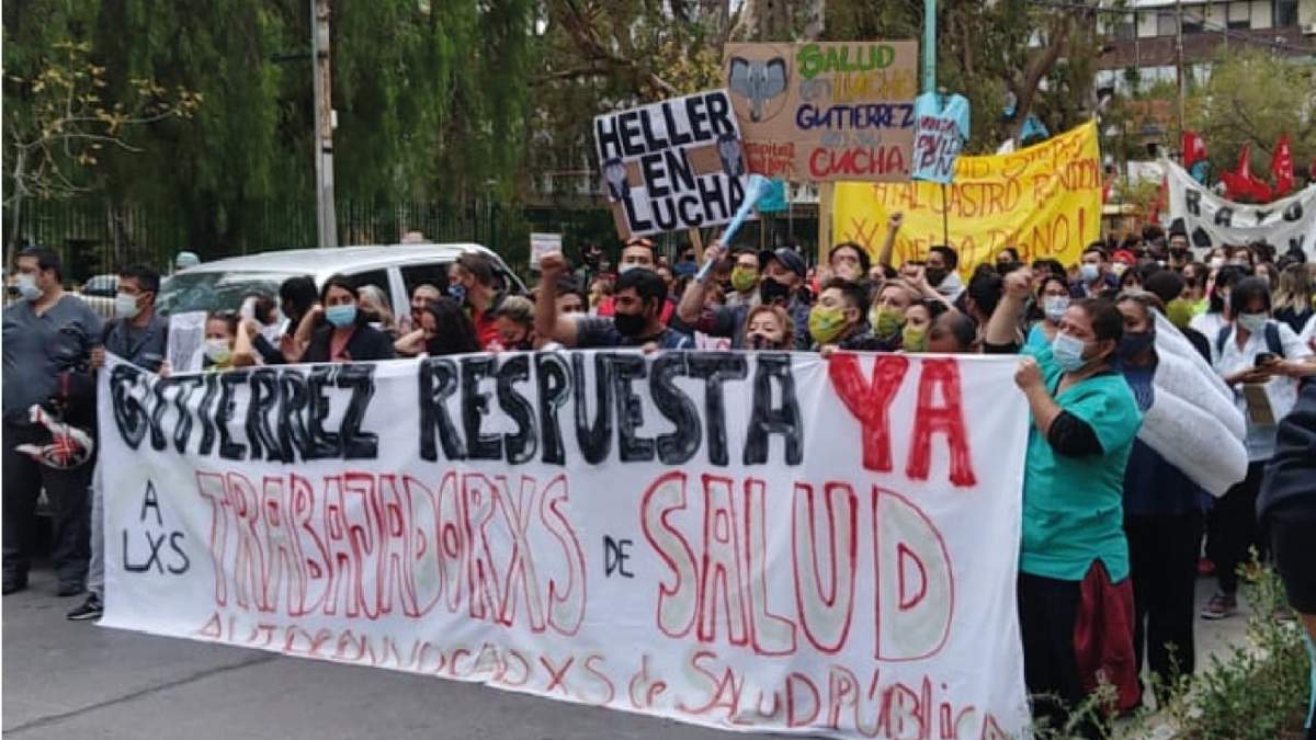 Los agentes sanitarios en lucha. Fuente: (Twitter)