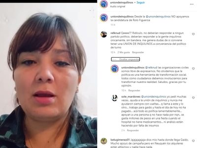 Unión de Inquilinos Neuquinos aclara que no apoya la candidatura de “Rolo” Figueroa