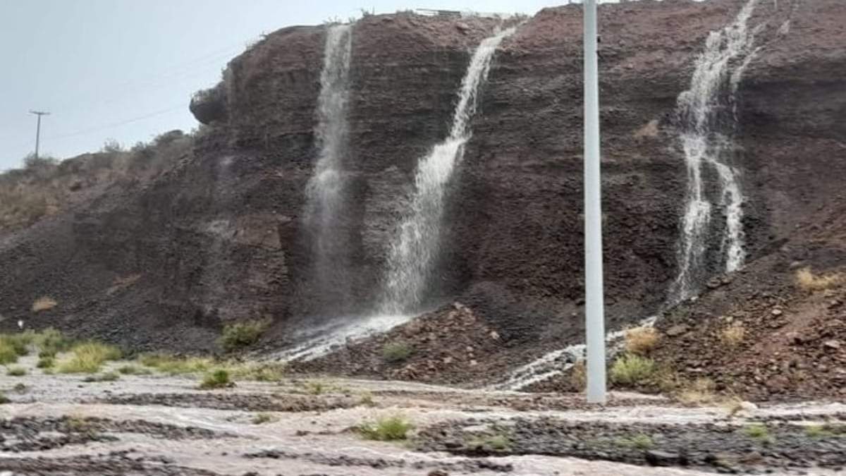 Añelo fue una de las localidades más afectadas por las lluvias. Fuente: (Twitter)