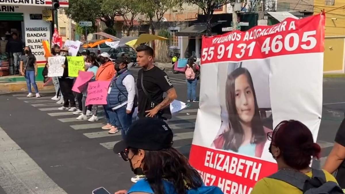 La protesta por la desaparición de Elizabeth Jiménez Hernández