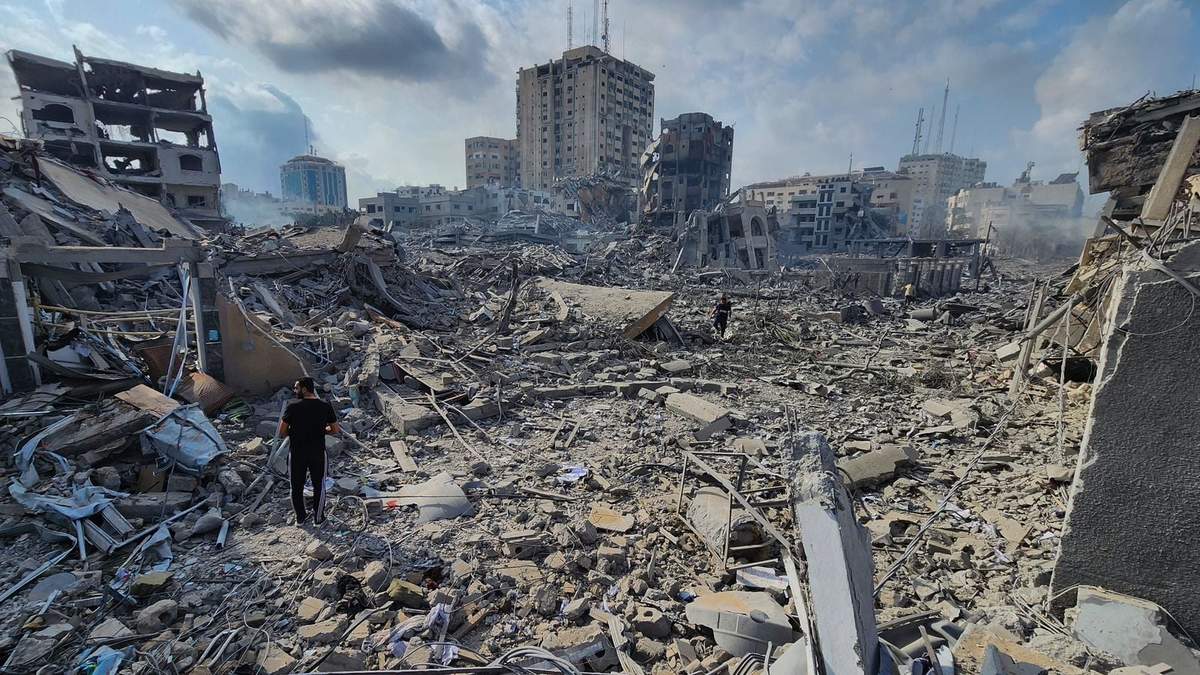 Huellas de la ofensiva israelí en Gaza