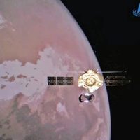 China publica nuevas imágenes de su orbitador y rover en Marte