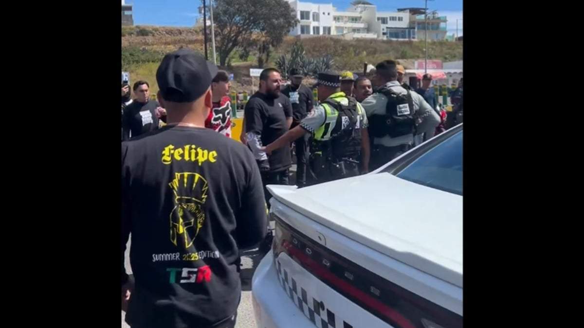 La pelea entre "bikers" y elementos de la Guardia Nacional