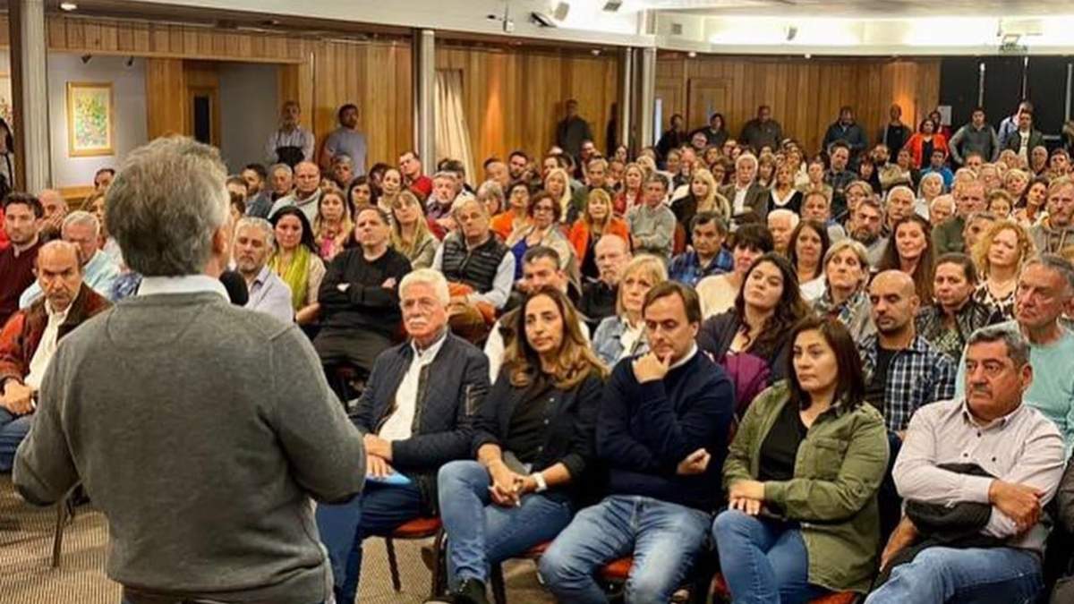 Mauricio Macri en el acto de campaña de JxC en San Martín de Los Andes. Fuente (Facebook)