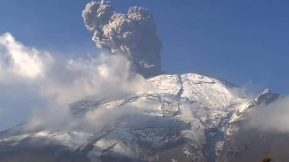 El volcán Popocatépetl