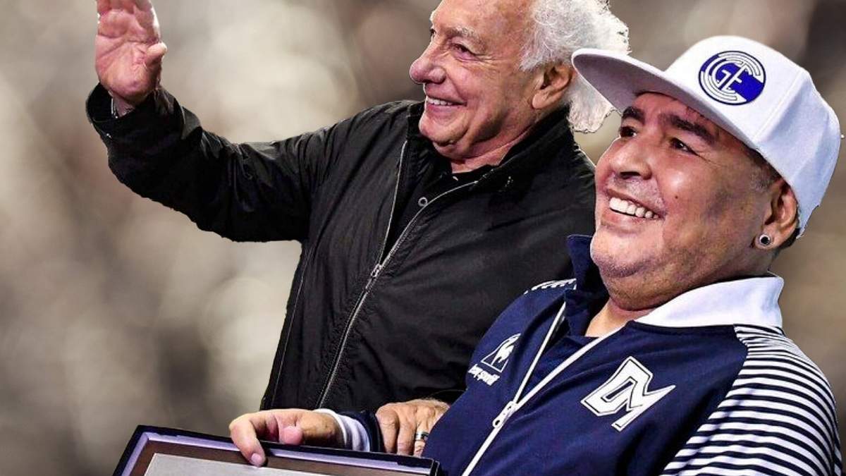Guillermo Coppola y Diego Maradona. Fuente: (Minuto Neuquén)