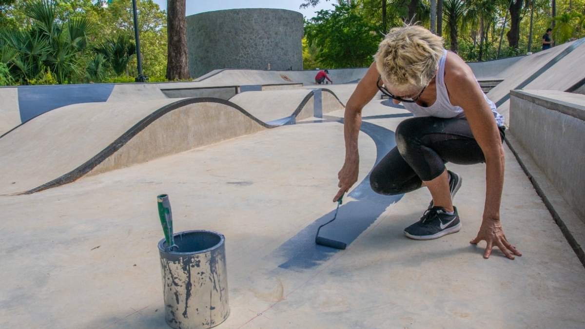 María José Romero, intervención artística en el skatepark del parque Papagayo