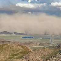 Tormenta de arena sorprende a Mexicali, tira árboles, una fachada y deja dos heridos (Videos)