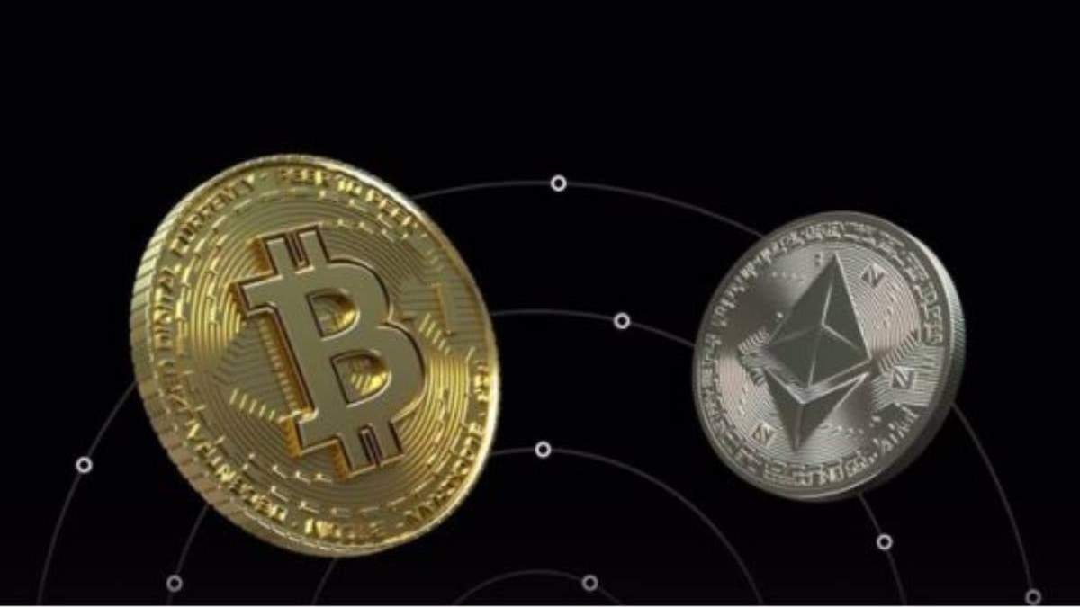 Representación de bitcoin y ethereum