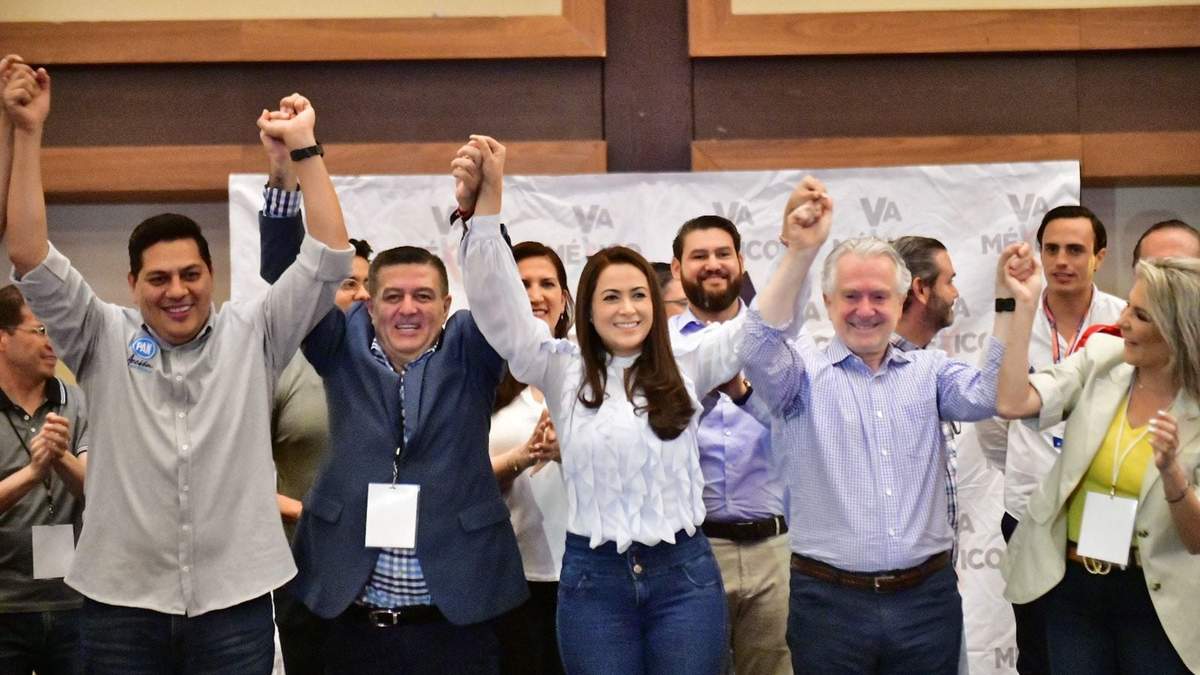 María Teresa Jiménez Esquivel, candidata de la alianza Va por Aguascalientes (PAN-PRI y PRD