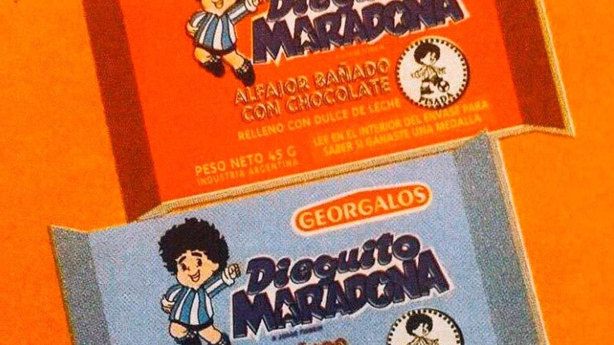 Alfajor dedicado a Maradona. Fuente: (Instagram)