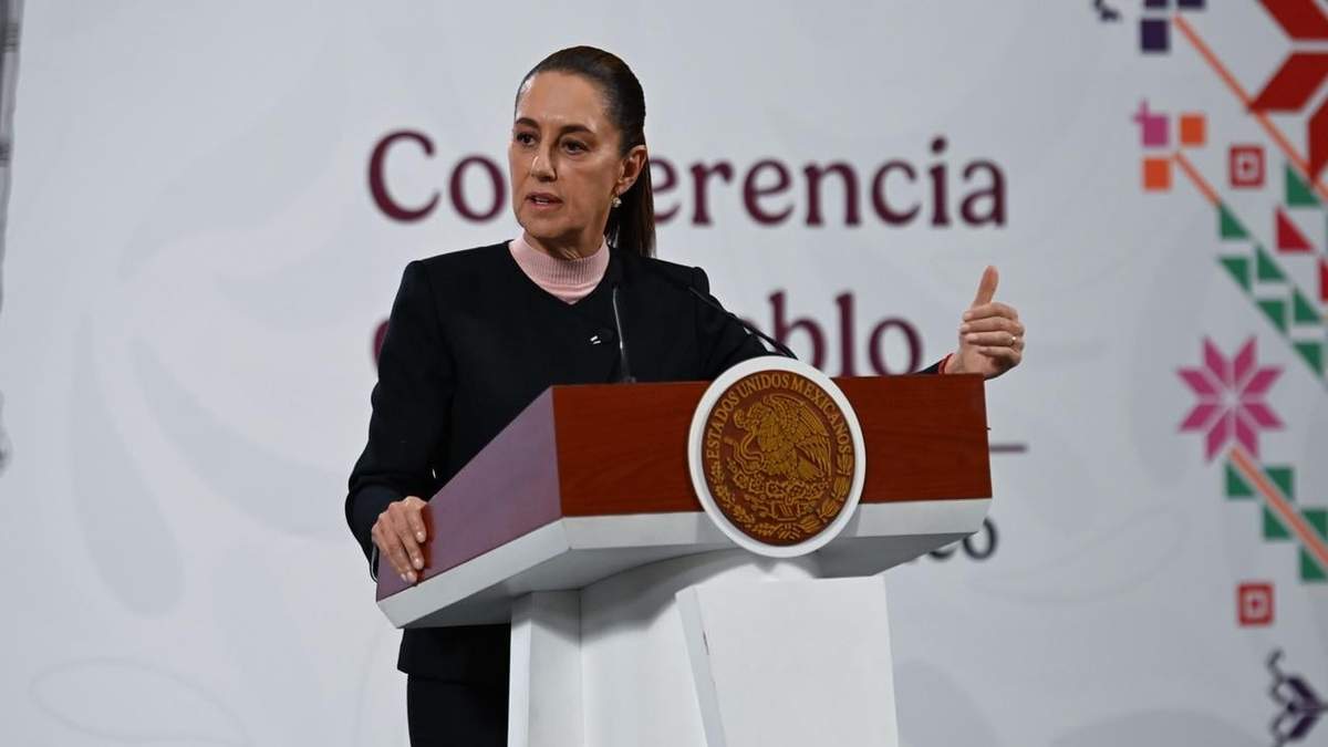 La presidenta Claudia Sheinbaum en la conferencia matutina de Palacio Nacional, el miércoles 29 de octubre de 2025