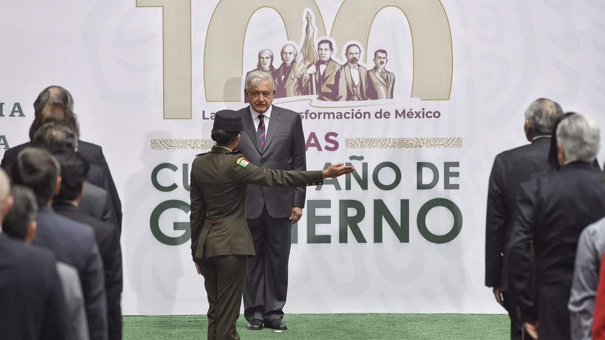 El presidente Andrés Manuel López Obrador en su informe