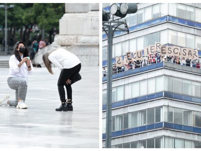 La diseñadora @FherVal propone matrimonio a su novia desde la Torre Latinoamericana