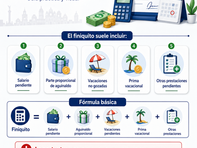 Calcular finiquito en México y elegir una tarjeta sin anualidad sin desordenar tu dinero