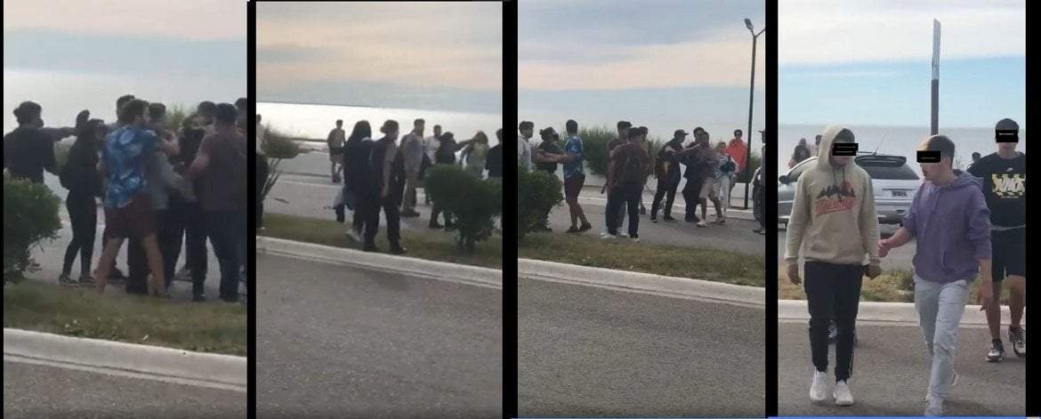Incidentes en Las Grutas. Fuente: (Twitter)
