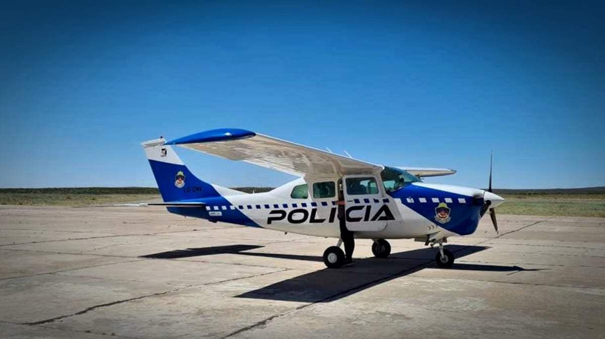 Aeronave de la policía. Fuente: (Twitter)