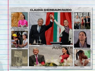 Sheinbaum vuelve a violar la veda de Morena, ahora con una “monografía” con AMLO