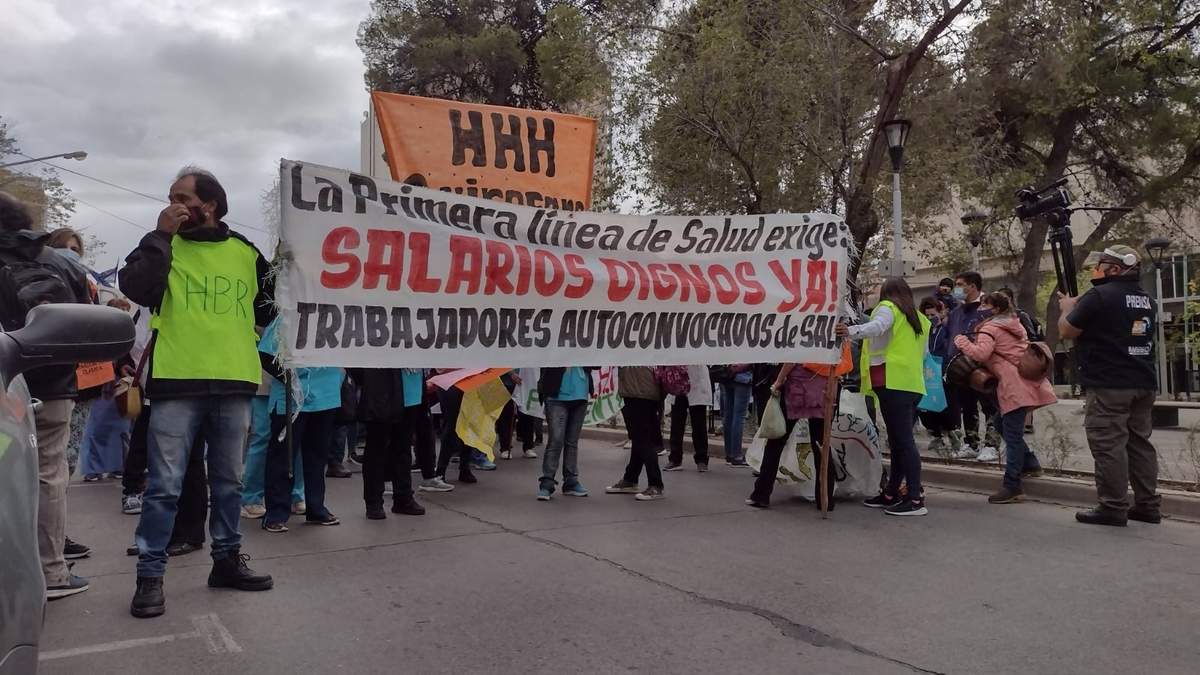 Protesta de Salud en Neuquén. Fuente: (Twitter)