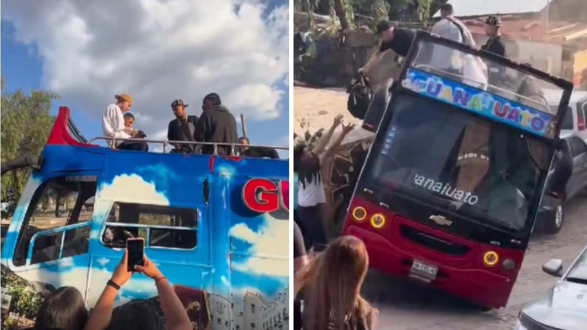 Momento del accidente en Guanajuato