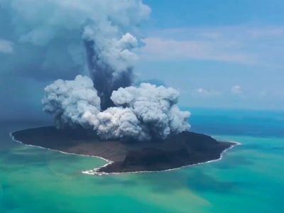 El océano Pacífico se tragó el cráter del volcán de Tonga y a sus dos islas: así se ve ahora
