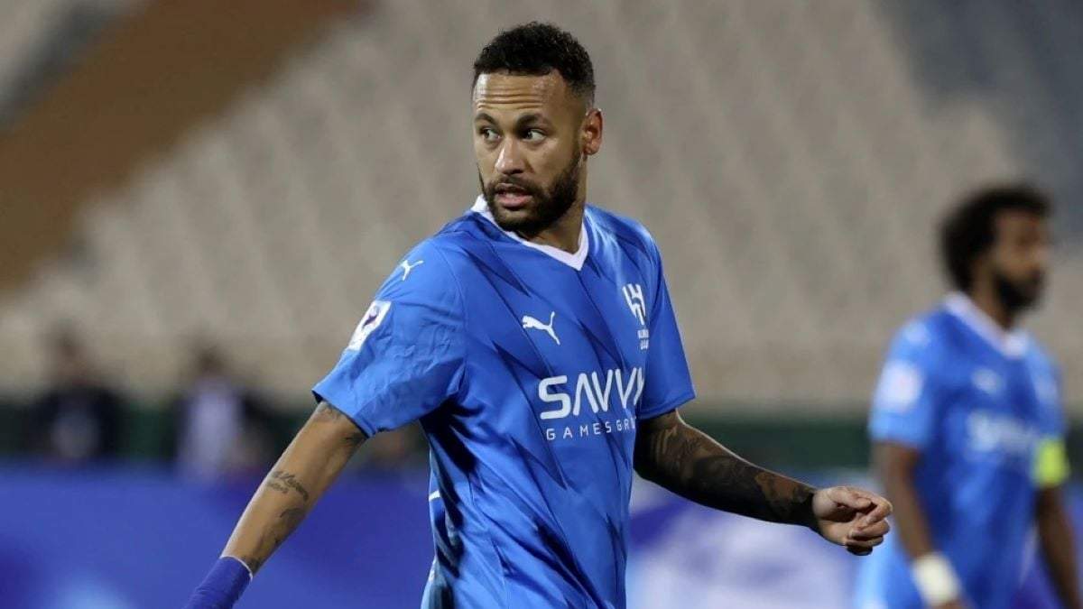 El delantero brasileño Neymar del club saudí Al Hilal durante el partido contra el Nassaji Mazandaran de Irán en la Liga de Campeones de Asia, el martes 3 de octubre de 2024, en Teherán