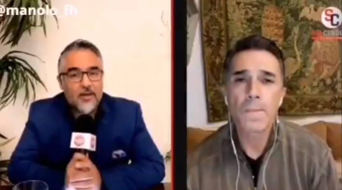 Vicente Serrano, de "Sin censura", y el diputado Sergio Mayer