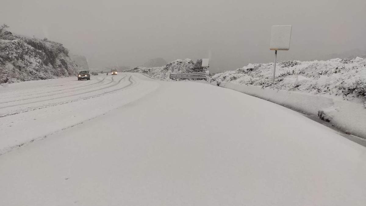 Intensas nevadas en la cordillera de Neuquén. Fuente: (Twitter)
