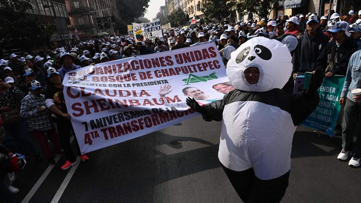 El Zócalo durante el mitin