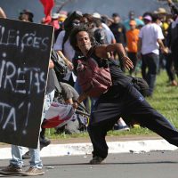 #FueraTemer, imágenes del enfrentamiento en Brasil