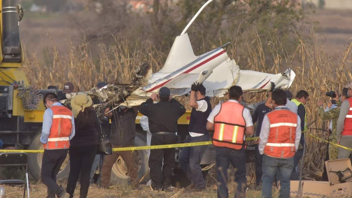 Desplome de aeronave en Puebla