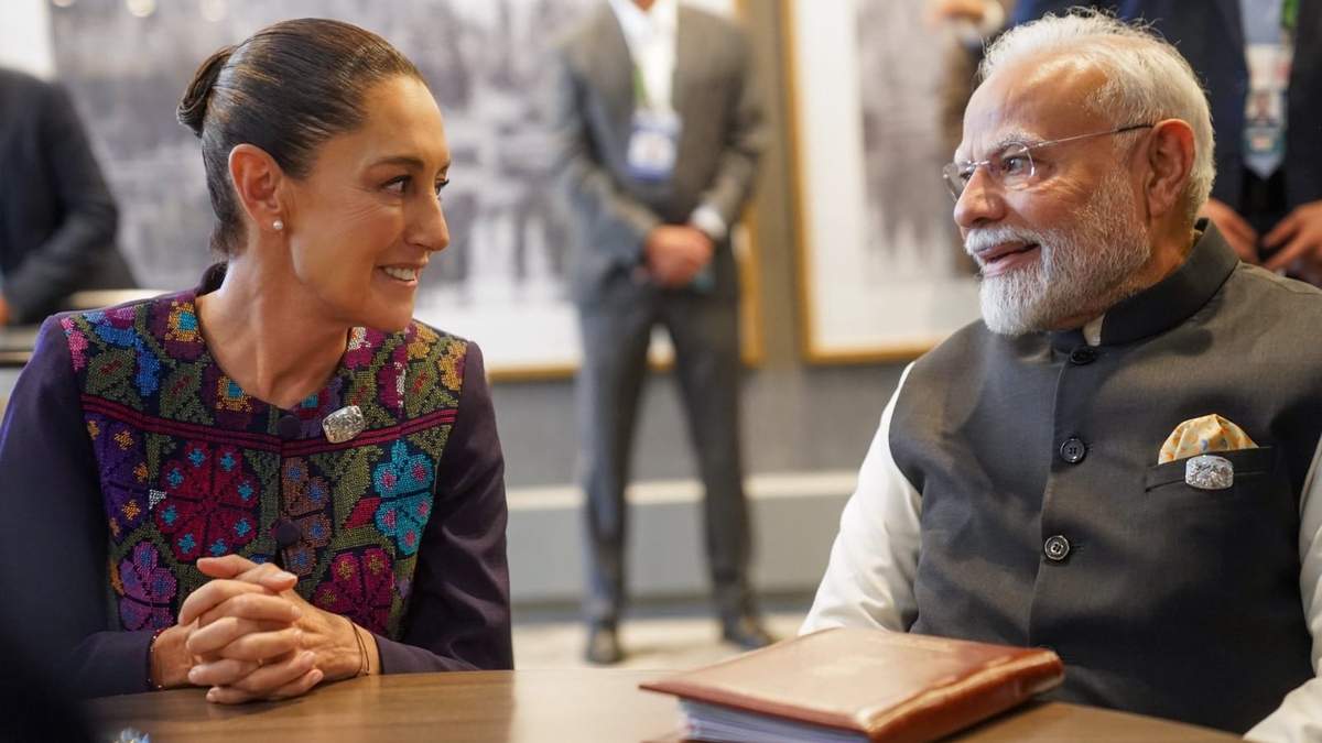 La presidenta de México y el primer ministro de India