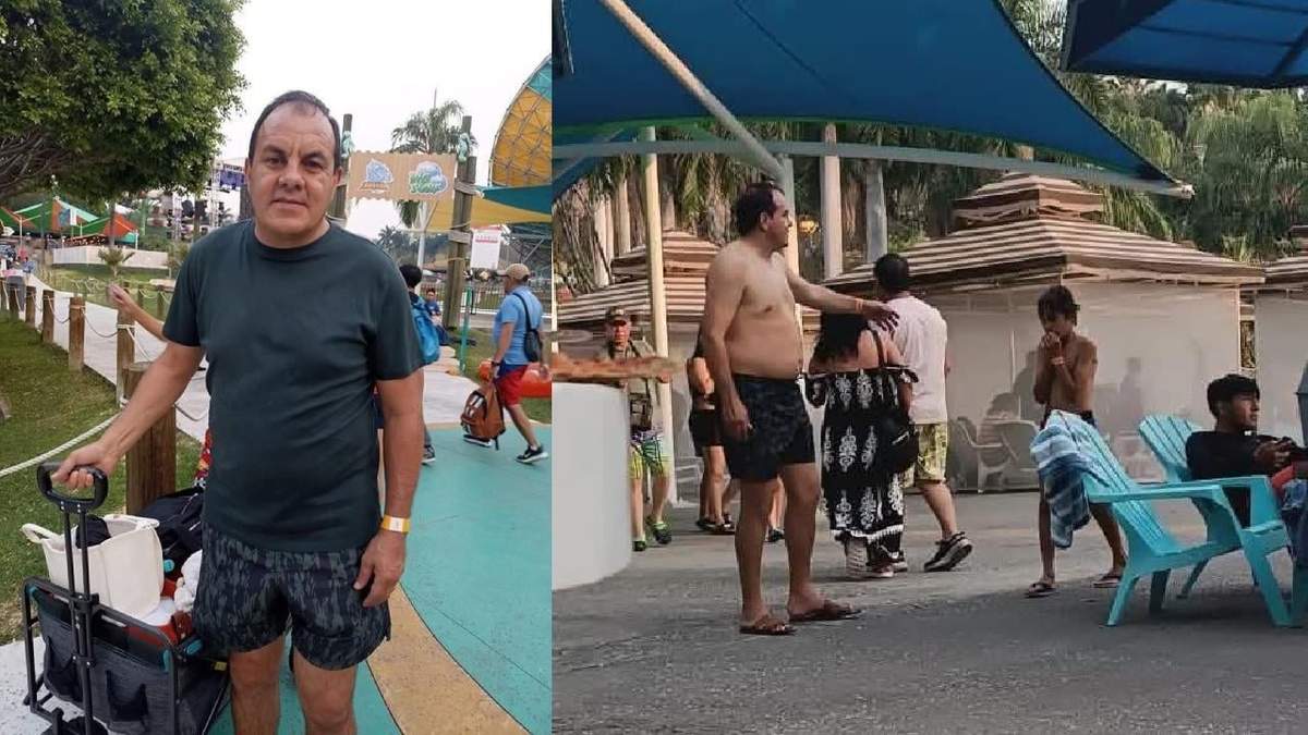 El diputado morenista, Cuauhtémoc Blanco es captado en un parque acuático durante la temporada vacacional