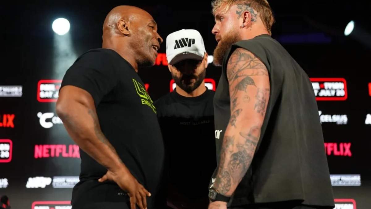 Mike Tyson y Jake Paul. Fuente: (X)